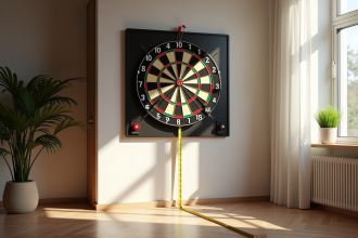 Dartboard électronique moderne dans un salon lumineux